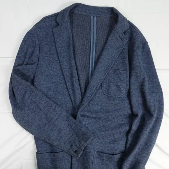 Faherty Inlet Knit Blazer -Deep Navy Melange Size XL T - Picture 1 of 6